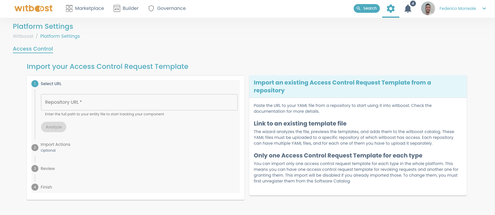 import access control request template