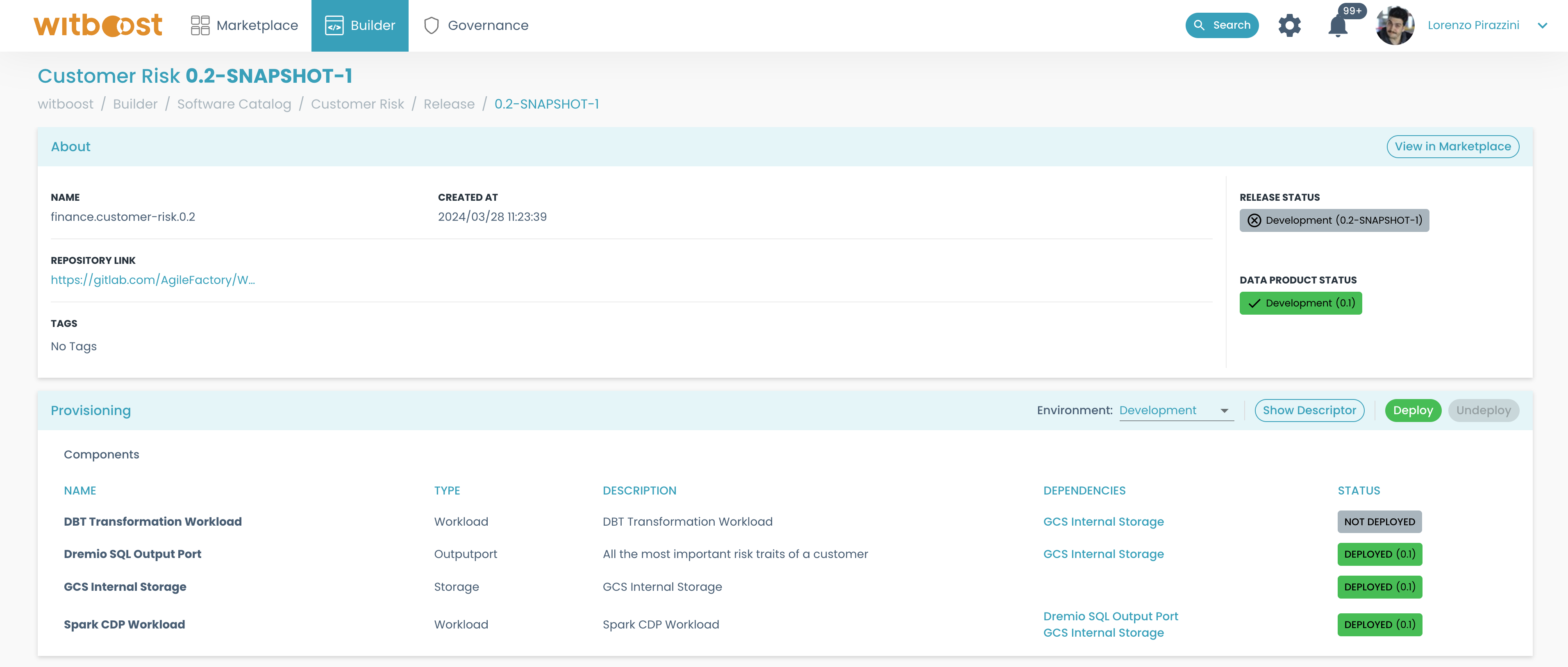 Deployment added component