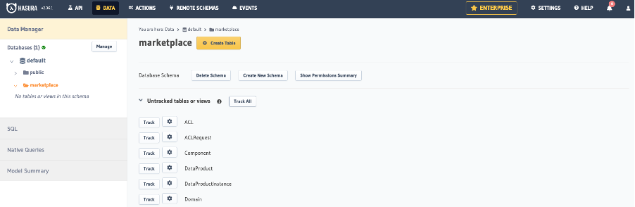 Hasura - Track tables