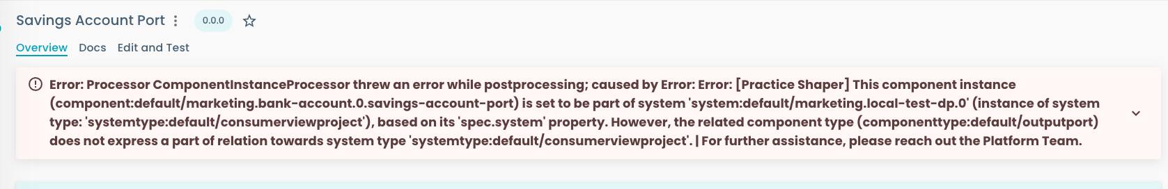 Sample processing error